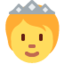 person with crown Emoji (Twitter, TweetDeck)