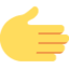 mano rivolta a destra Emoji (Twitter, TweetDeck)