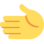 leftwards hand Emoji (Twitter, TweetDeck)