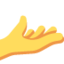 Hand mit Handfläche nach oben Emoji (Twitter, TweetDeck)