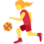 Frau mit Ball Emoji (Twitter, TweetDeck)