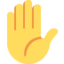 raised hand Emoji (Twitter, TweetDeck)