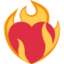 cuore in fiamme Emoji (Twitter, TweetDeck)